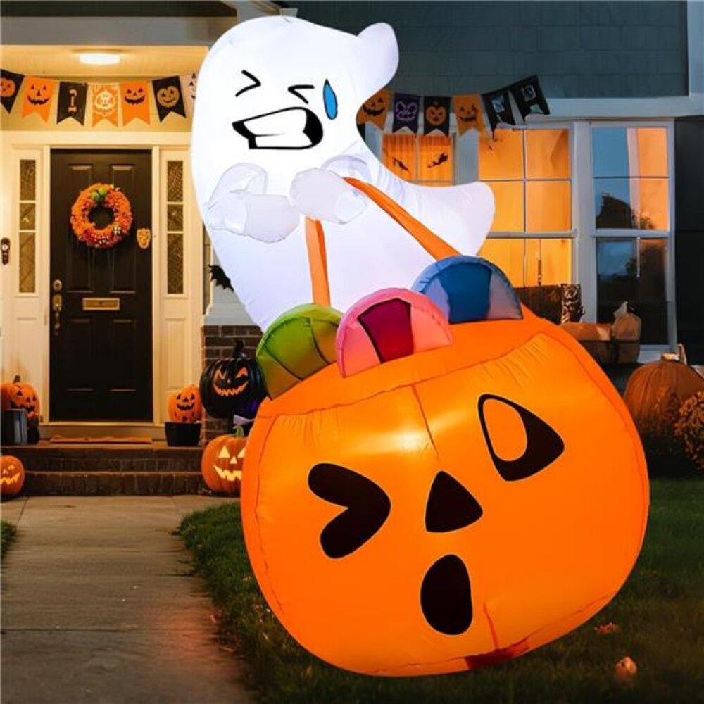 5 FT Tall Halloween Inflatables Outdoor Decorations, Inflatable Cute